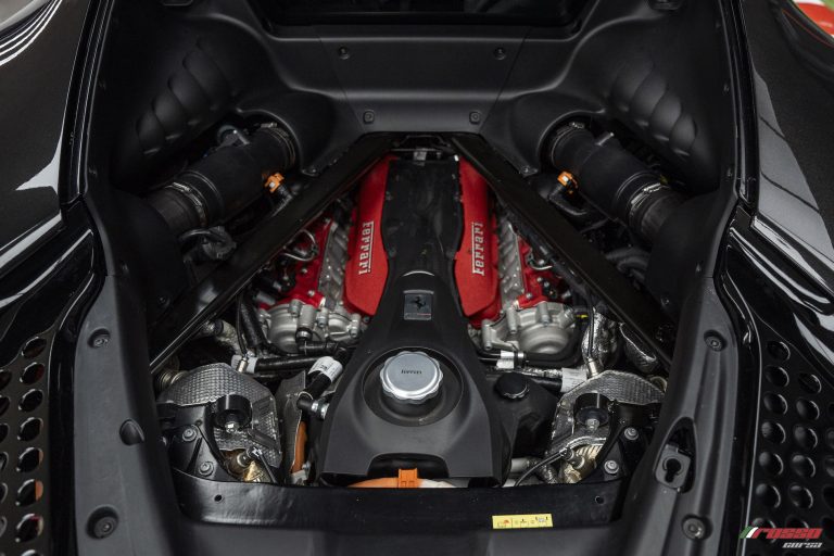 Ferrari SF90 Stradale engine front view - Rosso Corsa