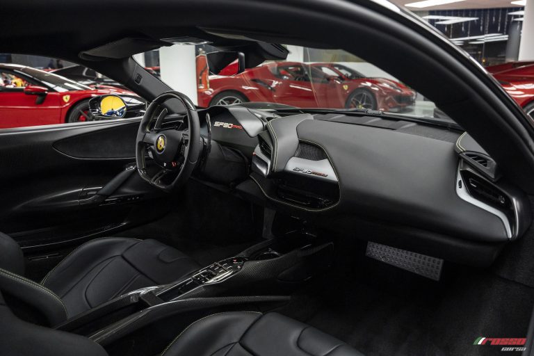 Ferrari SF90 Stradale interior dashboard - Rosso Corsa